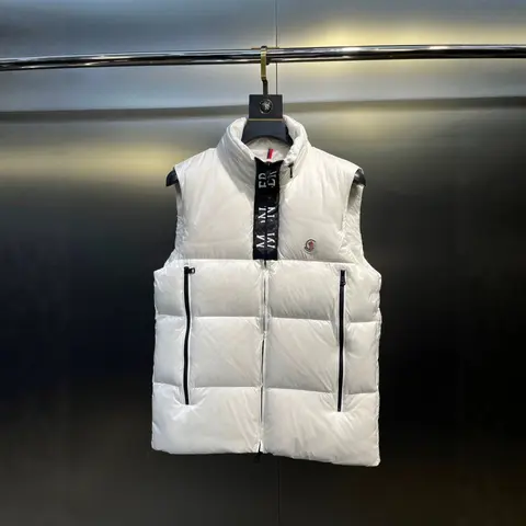 Moncler White Quilted Down Vest