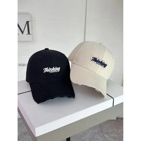 Thinking Wishful Distressed Baseball Cap