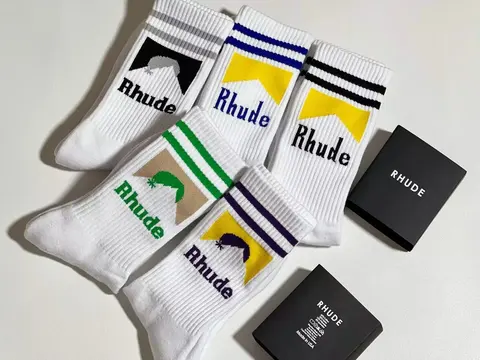 Rhude Logo Crew Socks Set