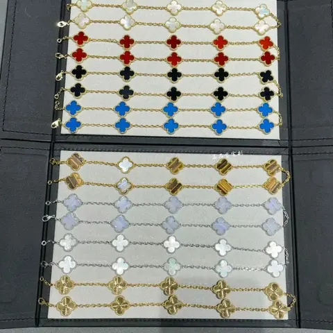 Four-Leaf Clover Chain Bracelets Collection