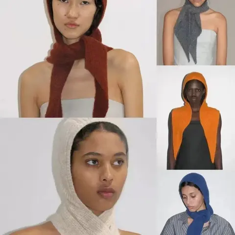 Knit Hooded Scarf Collection