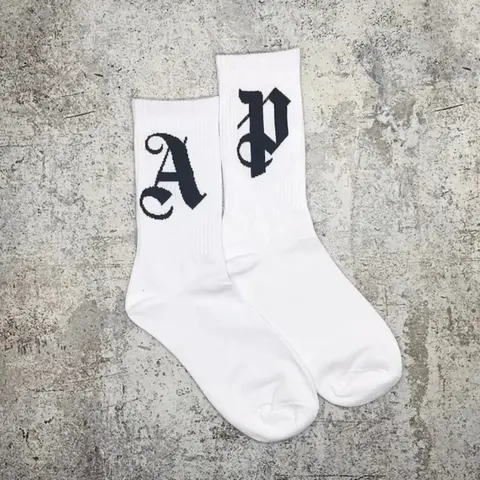 PA Large Letter Palm Angle Towel Socks - 100% Cotton Terry Bottom