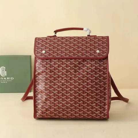Goyard Saint Louis Backpack in Red