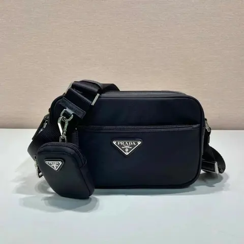 Prada Nylon Crossbody Bag with Detachable Pouch