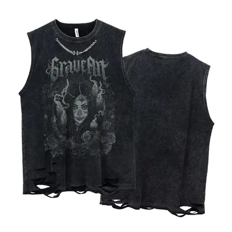 GraveDirt Distressed Sleeveless T-Shirt