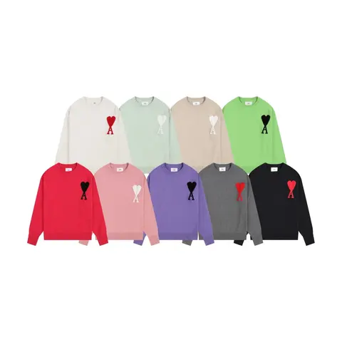 Ami Paris Heart Logo Knit Sweaters Collection