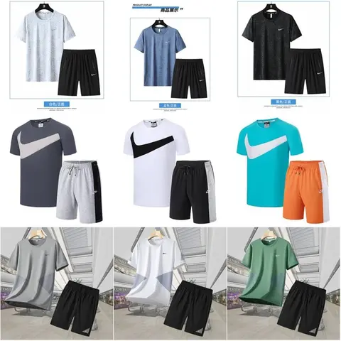 Nike Men's Athletic T-Shirt and Shorts Sets