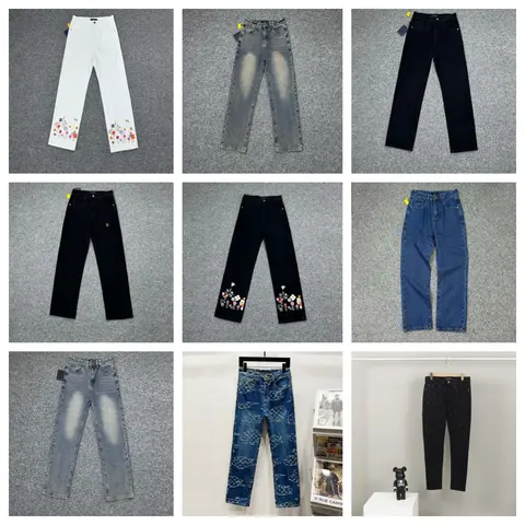 Denim Jeans Collection with Embroidered and Printed Designs
