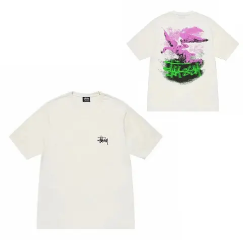 Stussy Pink Pegasus Graphic T-Shirt
