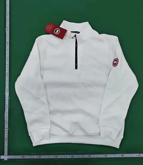 Canada Goose White Quarter-Zip Sweatshirt