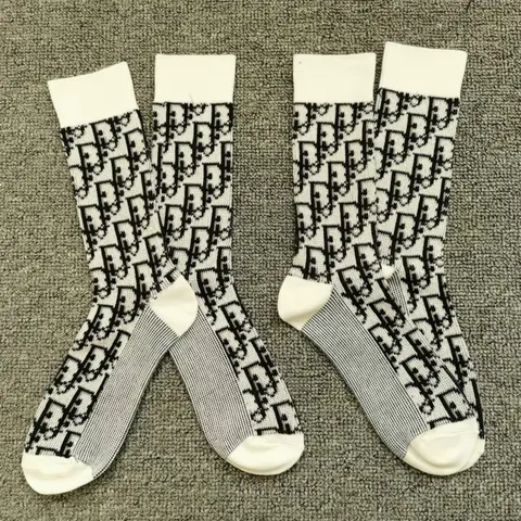 Dior Oblique Print Crew Socks