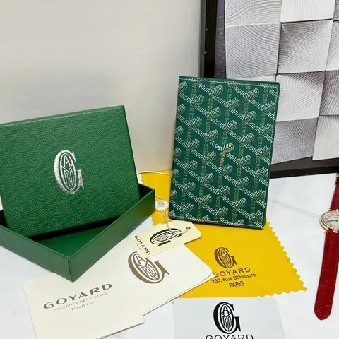 Goyard Green Monogram Passport Holder