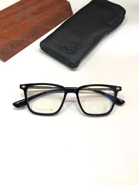 TITANIUM Eyeglasses with Black Frame and Case