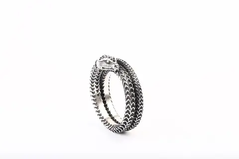 Snake Design Silver Ring