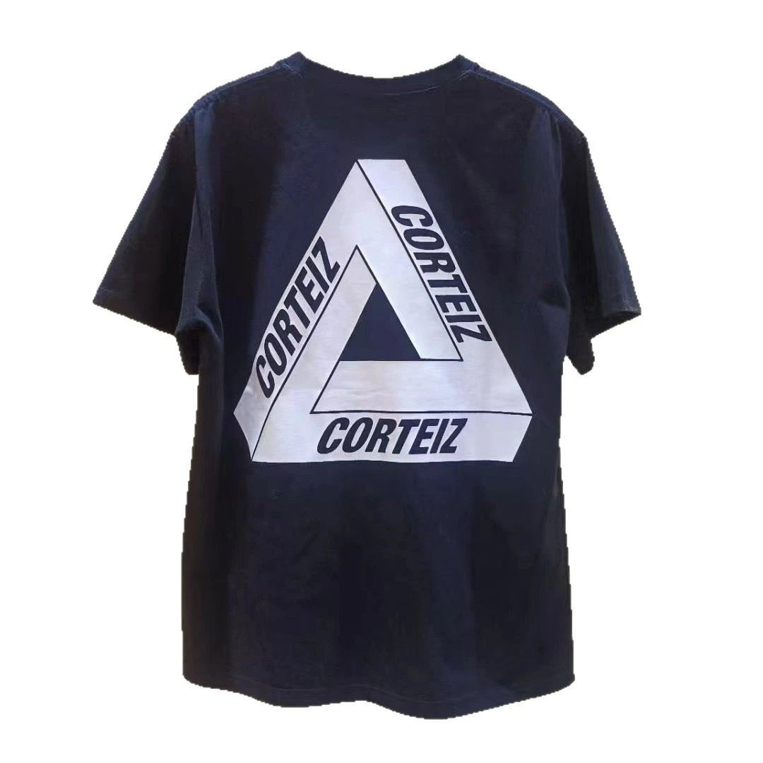 C258三角印花黑色