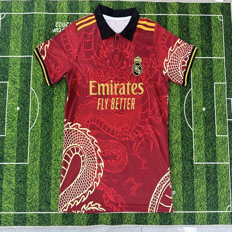 25-26皇马红色龙纹