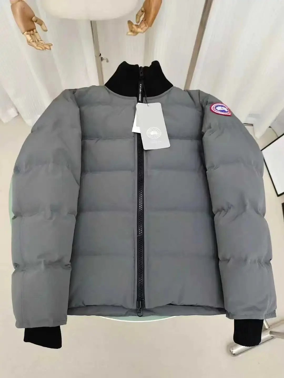 Canada goose无帽灰色<70%白鸭绒（羽绒服）