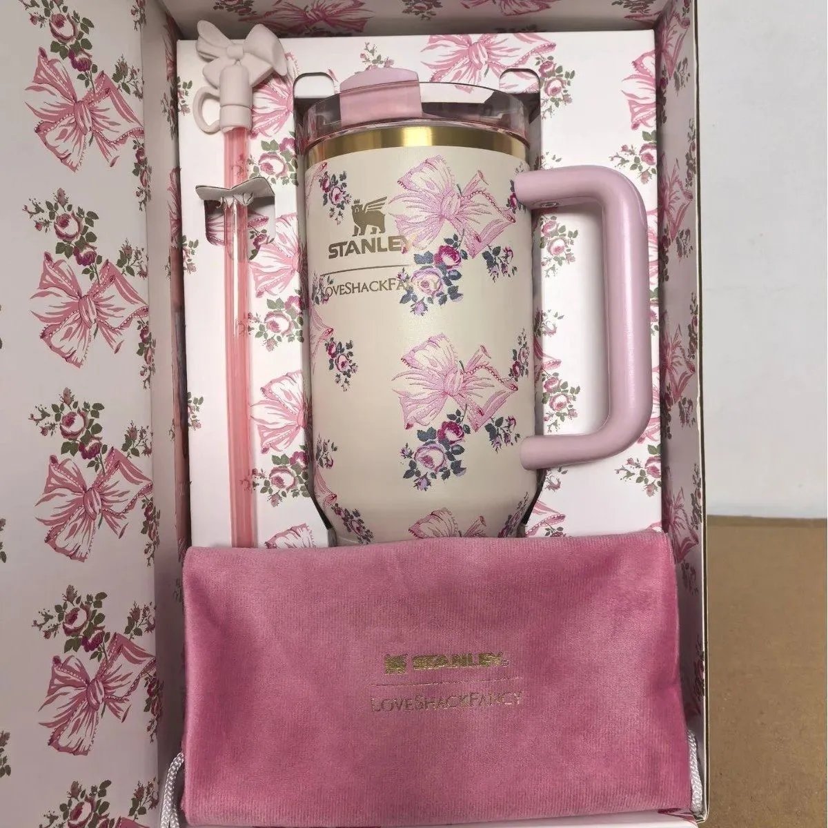 粉蝴蝶结礼盒装