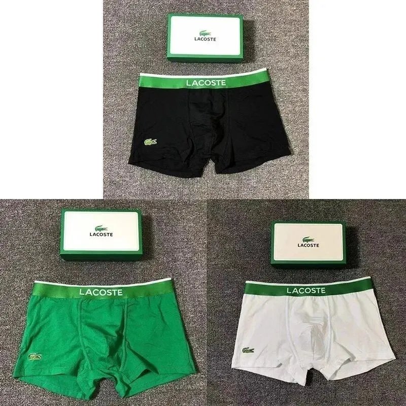 LACOSTE 白+黑+绿 礼盒装