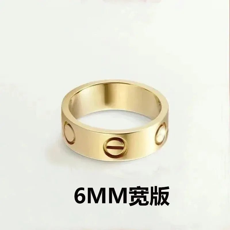 宽版无钻金色