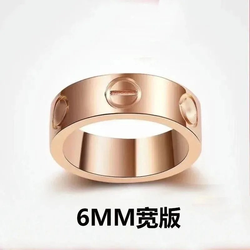 宽版无钻玫瑰金