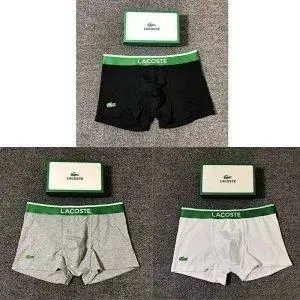 LACOSTE白+黑+灰礼盒装