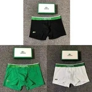 LACOSTE白+黑+绿礼盒装