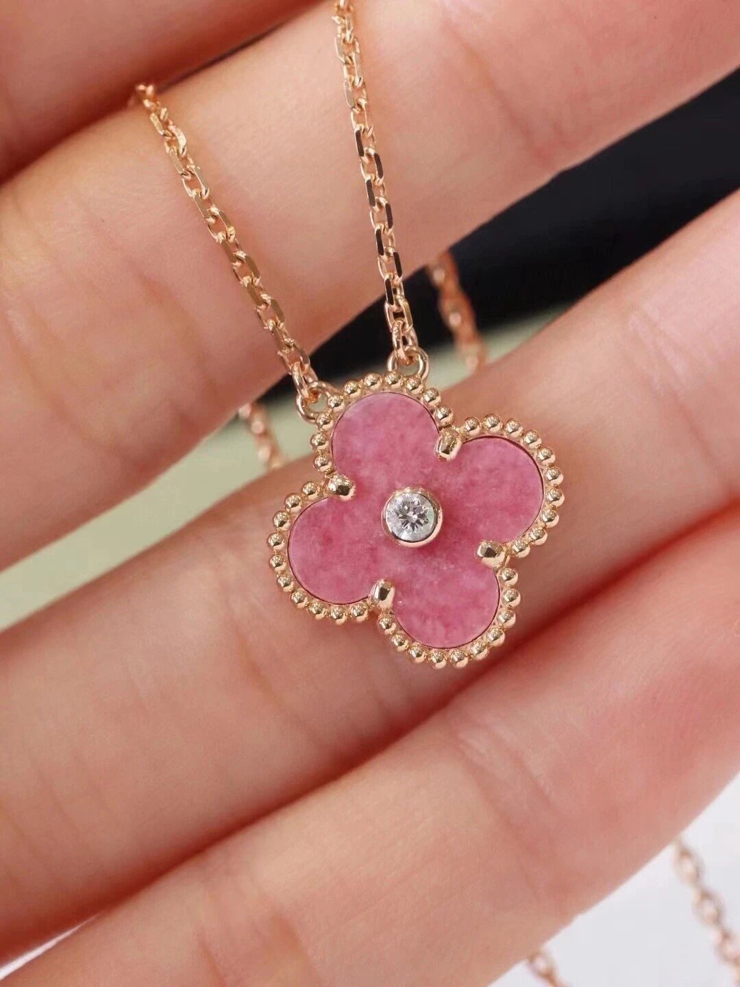 中号-带钻玫瑰金蔷薇粉