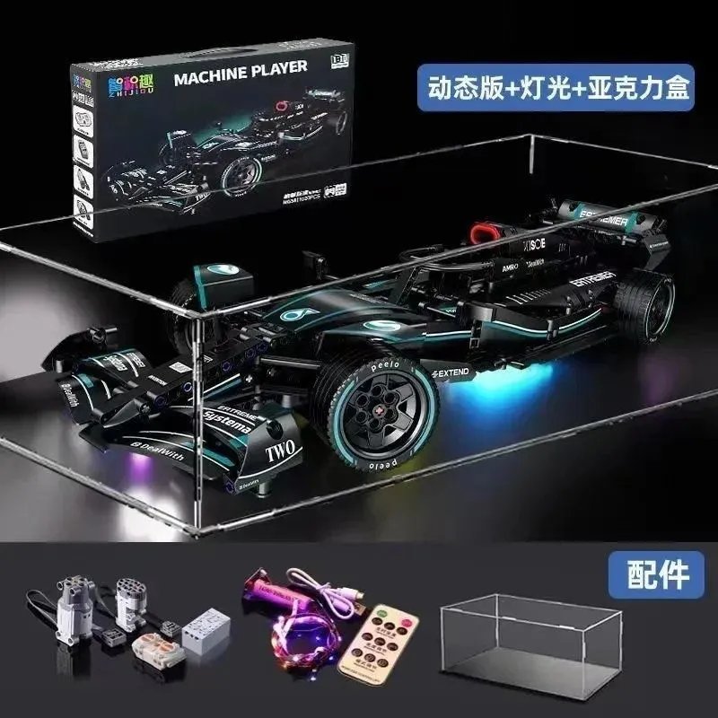 1-10奔驰F1（动态+灯光+展示盒）