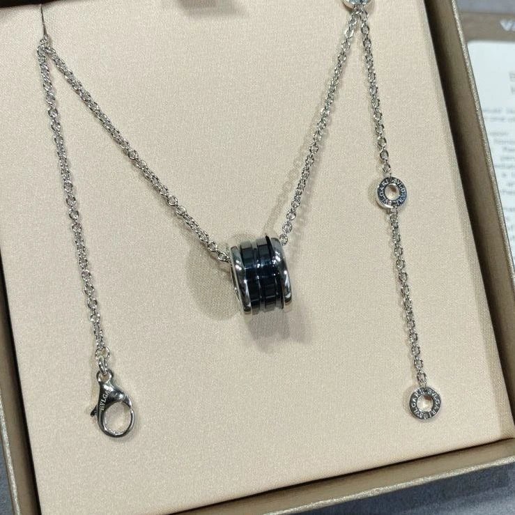 2#-1-白金色黑陶瓷项链