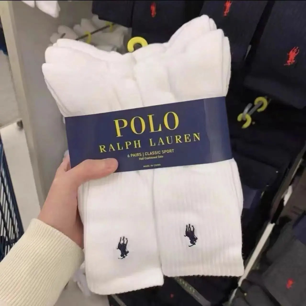 Ralph Lauren白色长6双