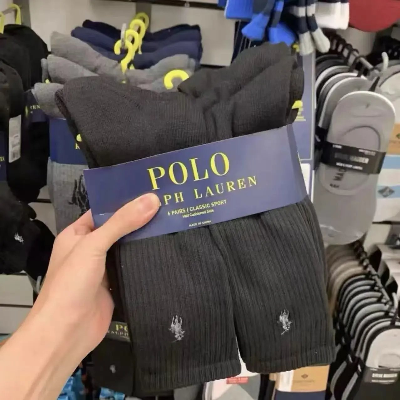 Ralph Lauren黑色长6双