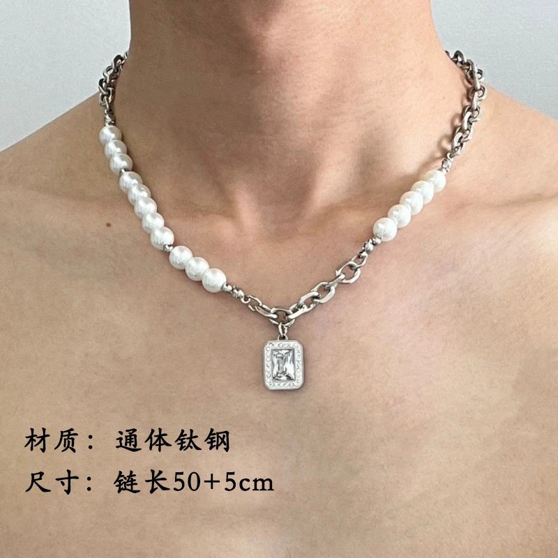 35#珍珠宝石项链