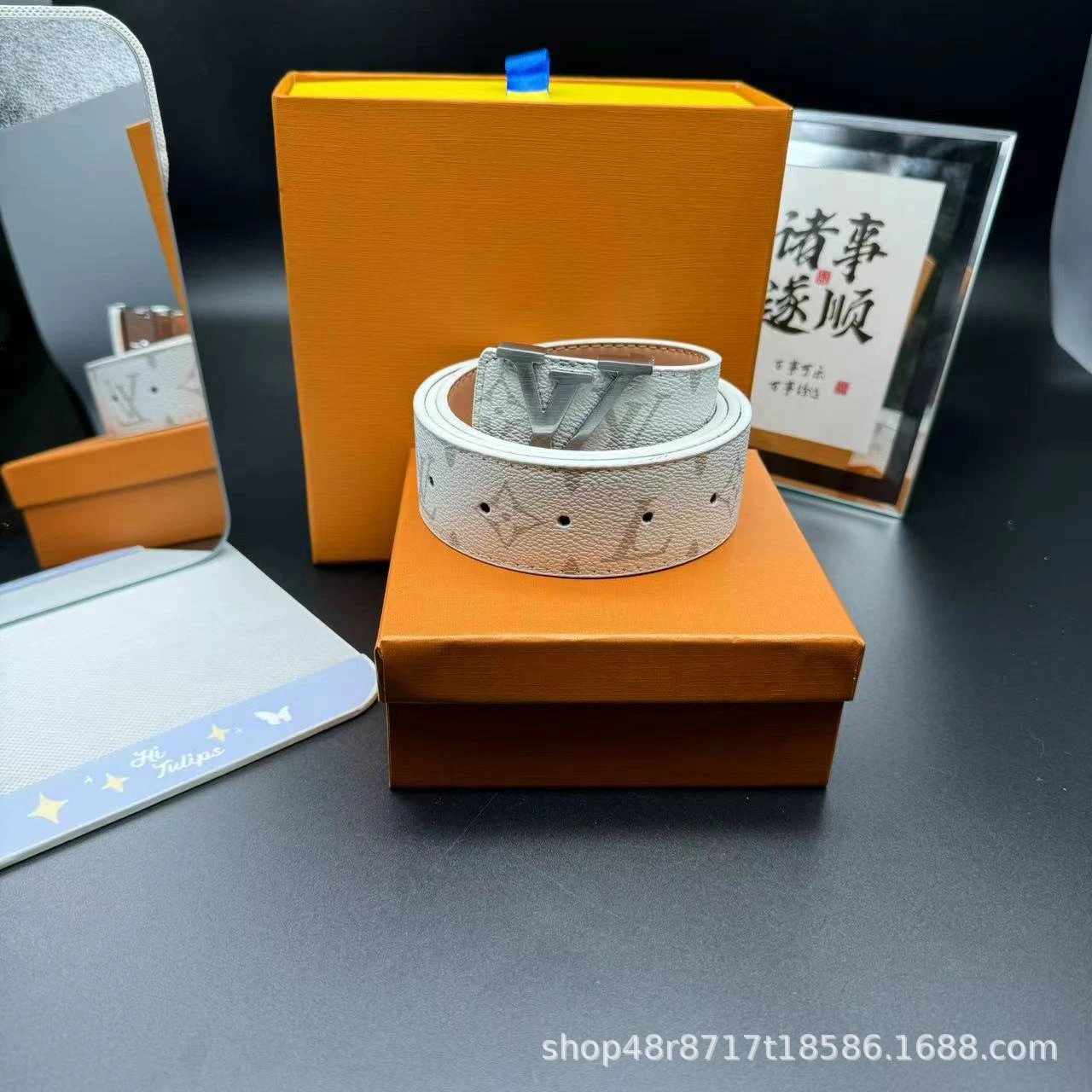 纯白花 银扣