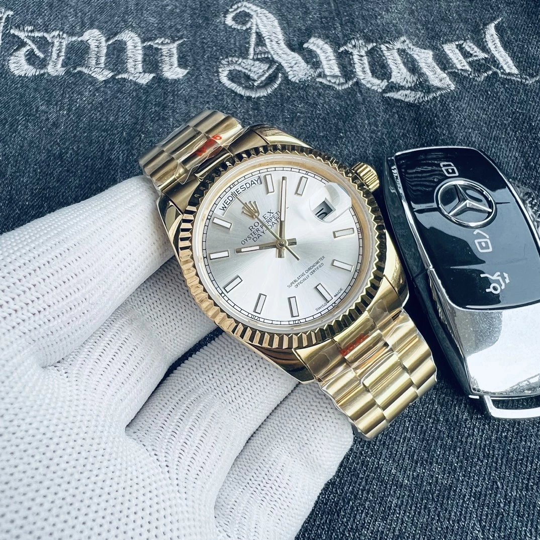 黄金色壳·白盘钢带 41MM【适用男款】