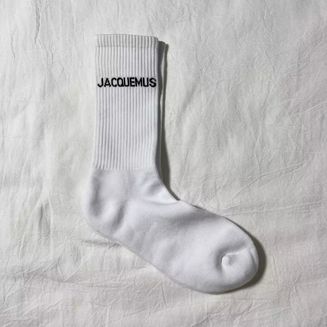 JAC白色毛巾袜