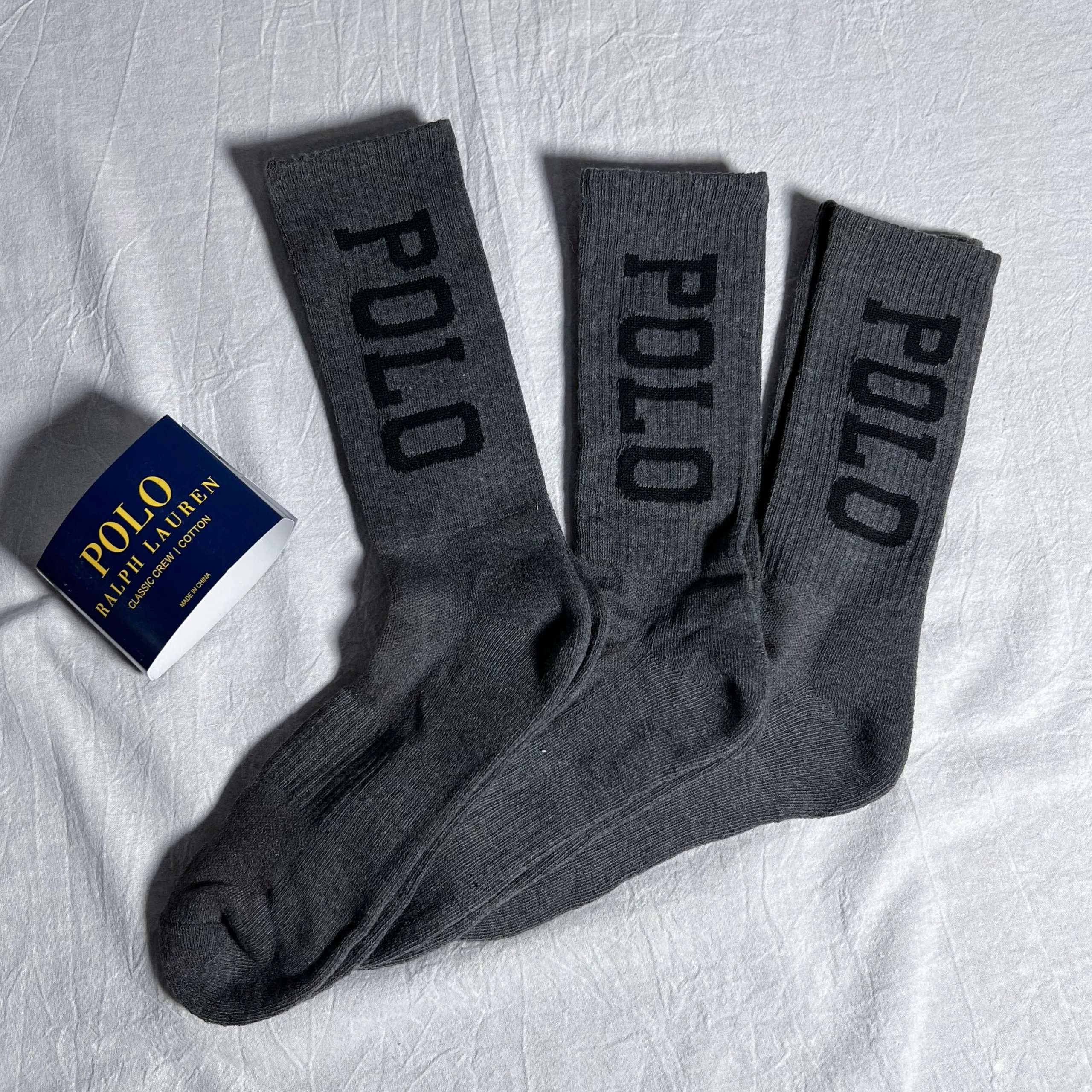 P O L O " 大字母 灰色 grey