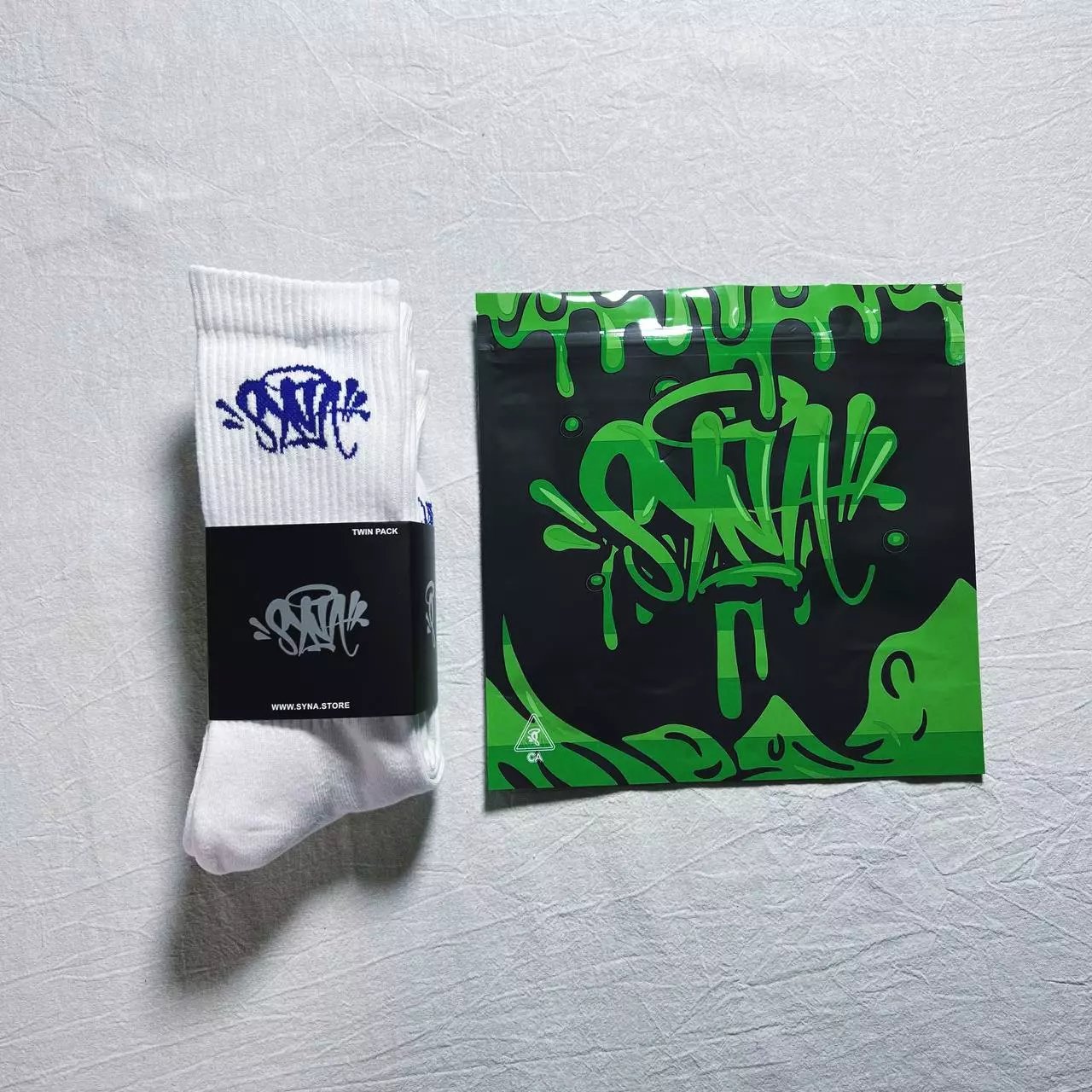 白蓝 2双装 white blue 2 pairs with package